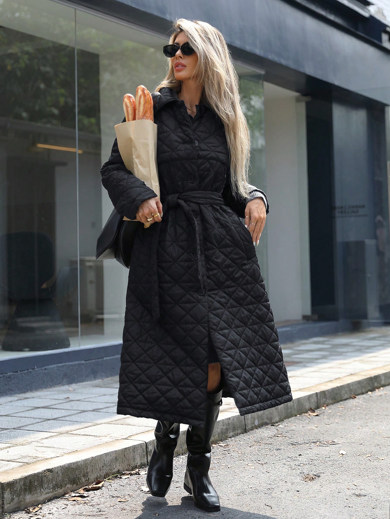 Waist Drawstring Padded Padded Coat Clothes Winter With Artistic Design, Commuter Style