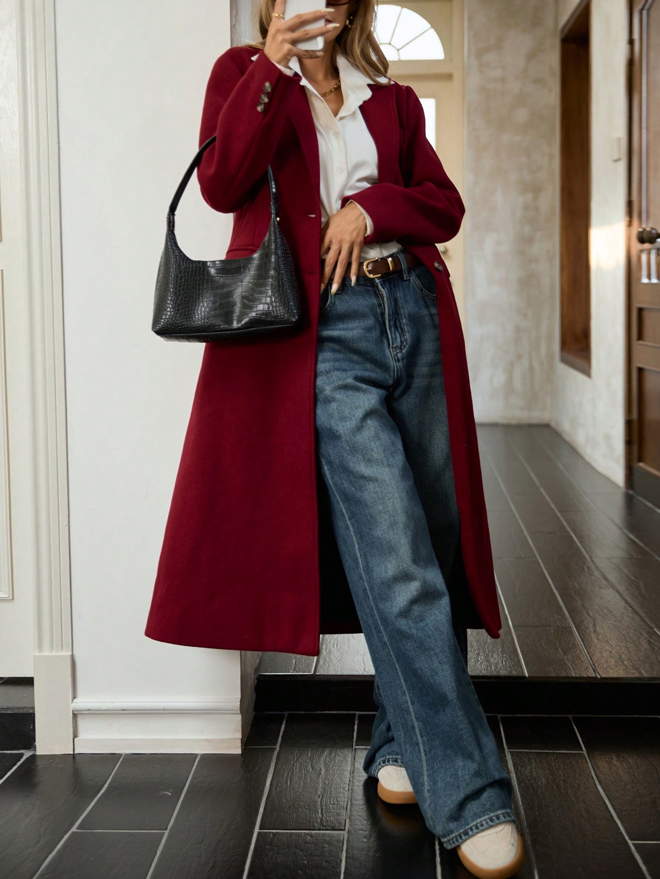 Women Mob Wife Style Tweed Oversized Jacket, Autumn/Winter