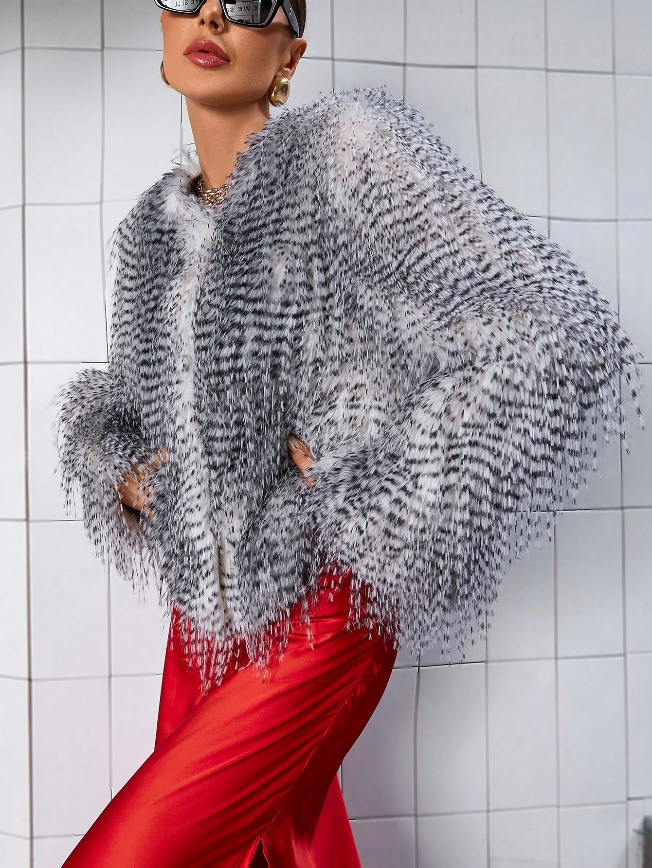 Retro Fluffy Thick Winter Coat, High-End Quality Elegant Parka, Women